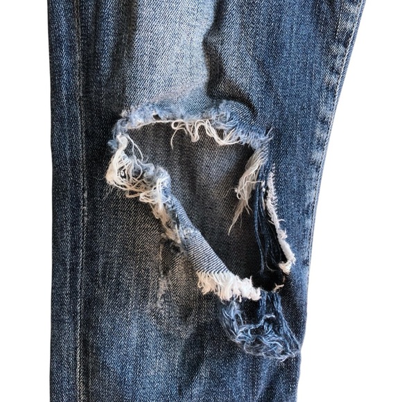 COH the Rocket High Rise Skinny Sz 24 Distressed Blue Jeans with Holes Worn Look - Picture 7 of 16